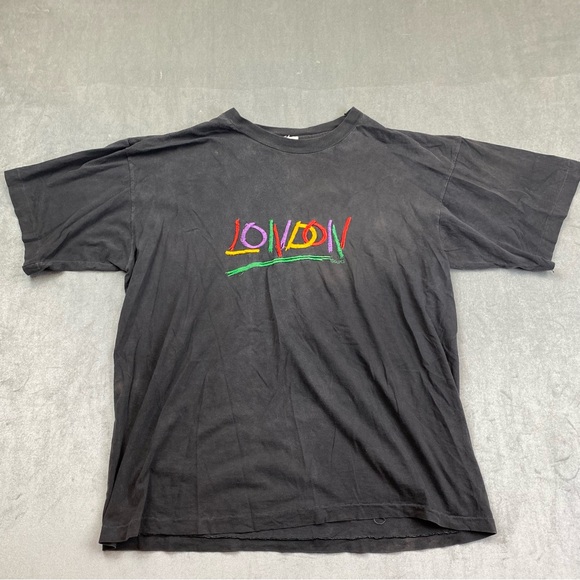 Other - Vintage London Faded Single Stitch T Shirt‎ Charcoal XL